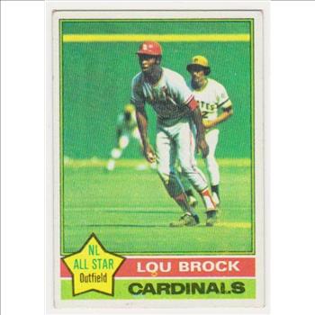 1976 Topps Lou Brock #10 Card - HOF'er