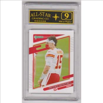 Graded 9 - Patrick Mahomes 2021 Donruss #116 Card
