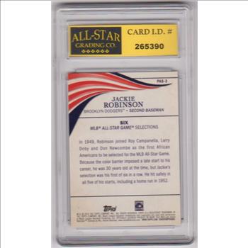 Graded 10 - Jackie Robinson 2019 Topps Perennial All-Stars #PAS-3 Insert Card