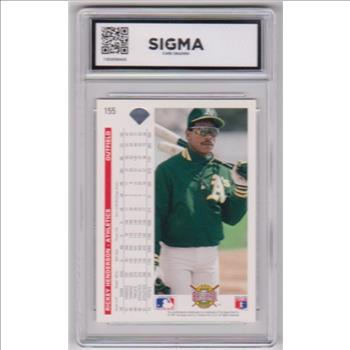 Graded Sigma Mint+ 9.5 - Rickey Henderson 1992 Upper Deck #155 Card