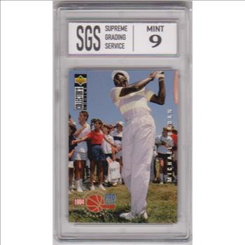 Graded Mint 9 - Michael Jordan 1994-95 Collector's Choice Italian #204 Card