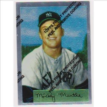 Mickey Mantle 1954 Bowman Finest #65 Commemorative Card - 1996 Topps #4 of 19 Insert Card
