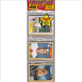 1987 Topps Baseball 49 Card Rack Pack w/ Kirby Puckett On Front