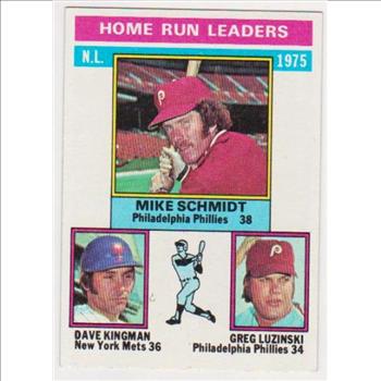 1976 Topps Mike Schmidt/Dave Kingman/Greg Luzinski #193 Card