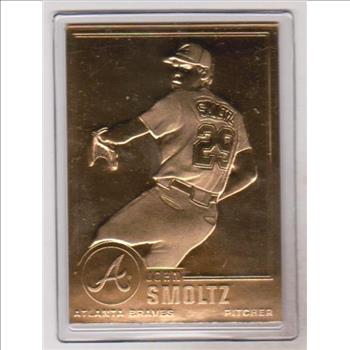 22 kt Gold - John Smoltz 2001 Danbury Mint Gold Card - HOF'er