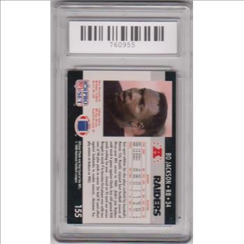 Graded Mint 9 - Bo Jackson 1990 Pro Set #155 Card