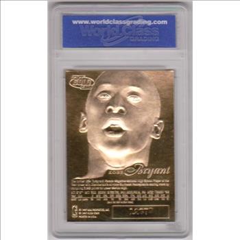 Rookie Graded Gem Mint 10 - Kobe Bryant 1996-97 Flair Showcase Legacy 23 Kt Gold Card