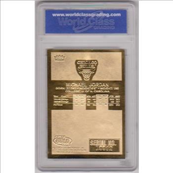 Graded Gem Mint 10 - Michael Jordan 1996-97 Fleer Feel The Game '86 Signature Series 23 Kt Gold Card