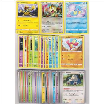 50 Different Pokemon Trading Cards w/ Electabuzz + More