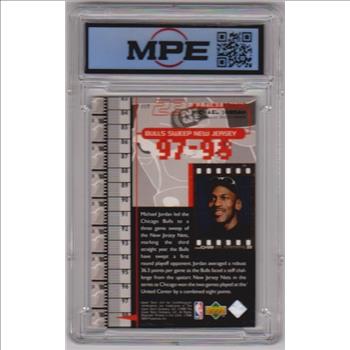 Graded MPE NM-MT+ 8.5 - Michael Jordan 1998 Upper Deck Living Legend #117 Card