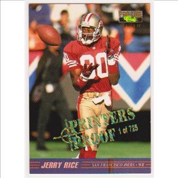 1 Of Only 725 Produced - Jerry Rice 1995 Pro Line Series II Printers Proof Insert Card