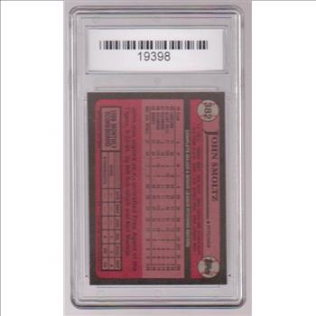 Rookie Graded Mint 9 - John Smoltz 1989 Topps #382 Card