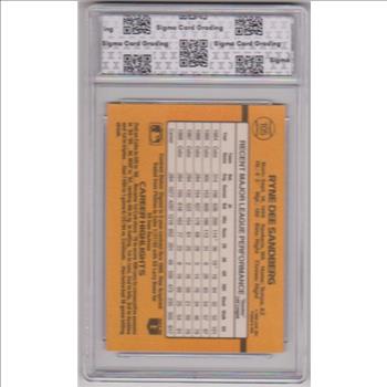 Graded Sigma Gem Mint 10 - Ryne Sandberg 1989 Donruss #105 Card