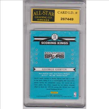 Graded 9 - George Gervin 2014-15 Donruss Scoring Kings #12 Card