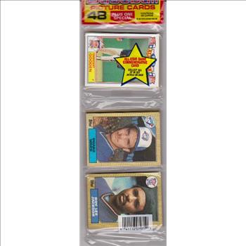 1987 Topps Baseball 49 Card Rack Pack w/ Dwight Gooden On Front