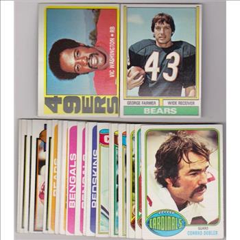 24 Different 1970's Topps Football Cards (1972-1979)