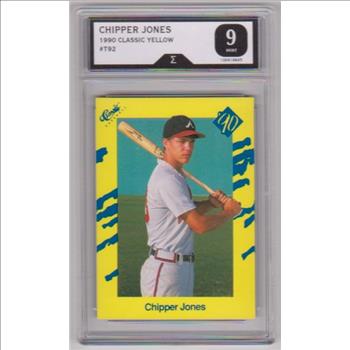 Graded Sigma Mint 9  - Chipper Jones 1990 Classic #T92 Rookie Card