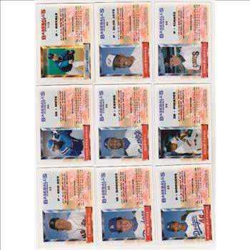 9 Different 1993 Topps Finest Cards w/ David Cone + More