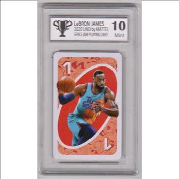Graded 10 - Lebron James 2020 Uno Space Jam Playing Card
