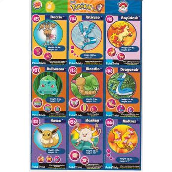 1999 Pokemon Master Trainer Collector Set Uncut 9 Card Sheet #18