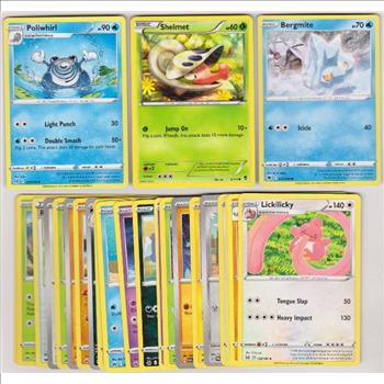25 Different Pokemon Trading Cards w/ Poliwhirl + More