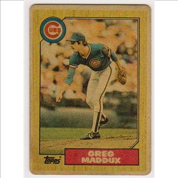 1987 Topps Traded Greg Maddux #70T Porcelain Rookie Card