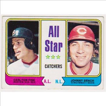 1974 Topps Carlton Fisk/Johnny Bench #331 Card - HOF'ers