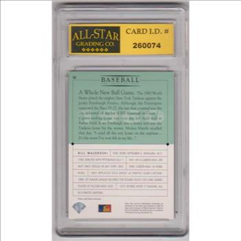 Graded 10 - Bill Mazeroski 1994 Upper Deck The American Epic #66 Card