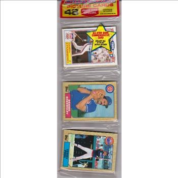  1987 Topps Baseball 49 Card Rack Pack w/ Darryl Strawberry On Front