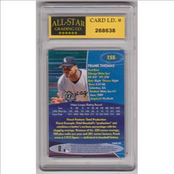 Graded 10 - Frank Thomas 2000 Topps Finest #155 Card
