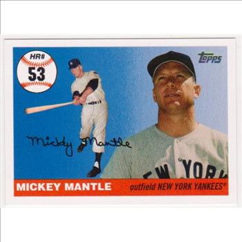 Mickey Mantle '55 Topps Style HR #53 2006 Topps #MHR53 Insert Card