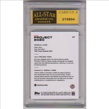Graded 10 - Nolan Ryan 2020 Topps Project #87 Card