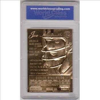 Graded Gem Mint 10 - Joe Namath 1997 Bleachers 23 Kt Gold Card
