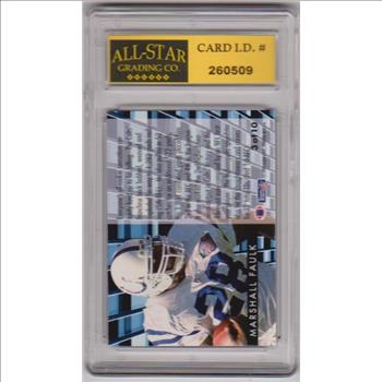 Graded 10 - Marshall Faulk 1995 Fleer Gridiron Leader #3 Insert Card