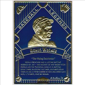 1993 Legendary Foils Honus Wagner Sculpted Card With COA