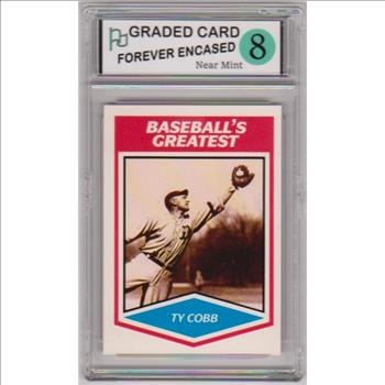 Labeled Near Mint 8 - Ty Cobb 1989 CMC Baseball's Greatest Card