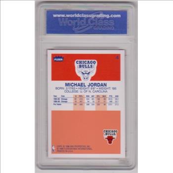 Graded Gem Mint 10 - Michael Jordan 1996-97 Fleer Decade Of Excellence #4 Insert Card