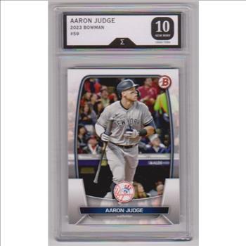 Graded Sigma Gem Mint 10 - Aaron Judge 2023 Bowman #59 Card