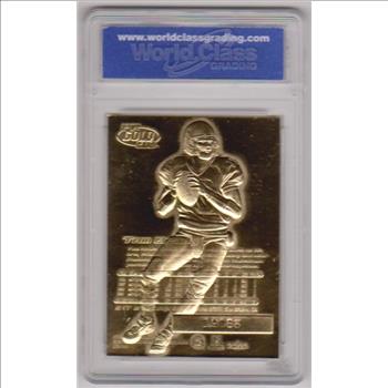 Rookie Graded Gem Mint 10 - Tom Brady 2000 Fleer Ultra Holographic 23 Kt Gold Card
