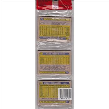 1987 Topps Baseball 49 Card Rack Pack w/ Teddy Higuera On Front