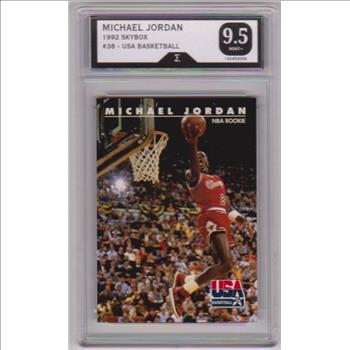 Graded Sigma Mint+ 9.5 - Michael Jordan 1992 Skybox USA #38 Card