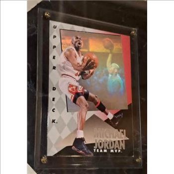 Sealed - Michael Jordan 1993-94 Upper Deck Team MVP Hologram On Plaque - 3-Time NBA MVP