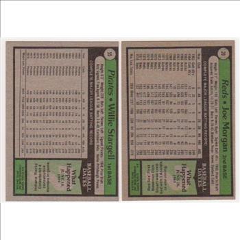 1979 Topps Willie Stargell #55 + Joe Morgan #20 Card Pair