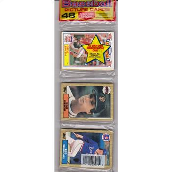 1987 Topps Baseball 49 Card Rack Pack w/ Ozzie Smith On Front