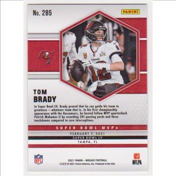 Tom Brady 2021 Panini Mosaic #285 Card
