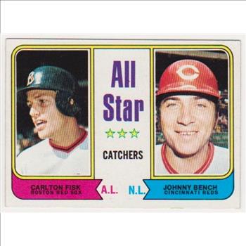 1974 Topps Carlton Fisk/Johnny Bench #331 Card - HOF'ers