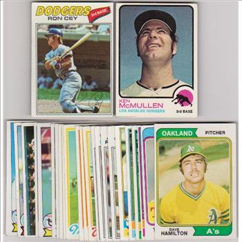 25 Different 1970's Topps Baseball Cards (1973-1979) w/ Ron Cey + More