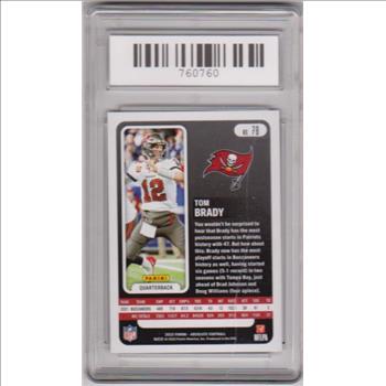 Graded Mint 9 - Tom Brady 2022 Panini Absolute #78 Card