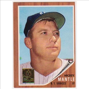 Mickey Mantle 1962 Topps #200 Commemorative Card - 1996 Topps #12 of 19 Insert Card