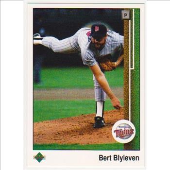 Error - Randy Johnson 1989 Upper Deck Rookie w/ Double Print Back, Bert Blyleven Front - Rare Misprint